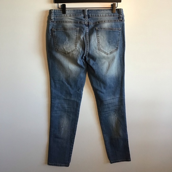 Forever 21 Straight Crop Lightly Distressed Jeans - Picture 3 of 6